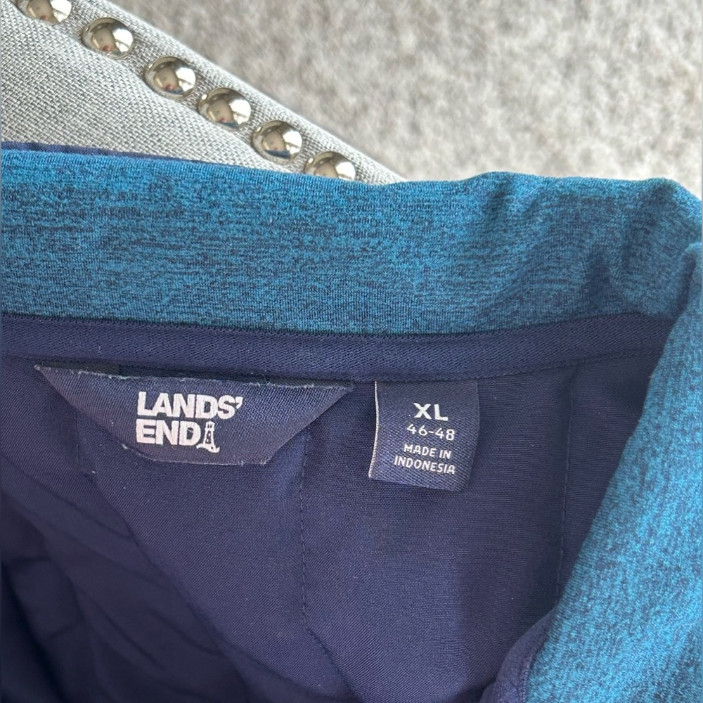 Land’s End Men’s Insulated Full Zip Vest Lightweight Golf Blue Size XL 46-48 - Picture 7 of 11